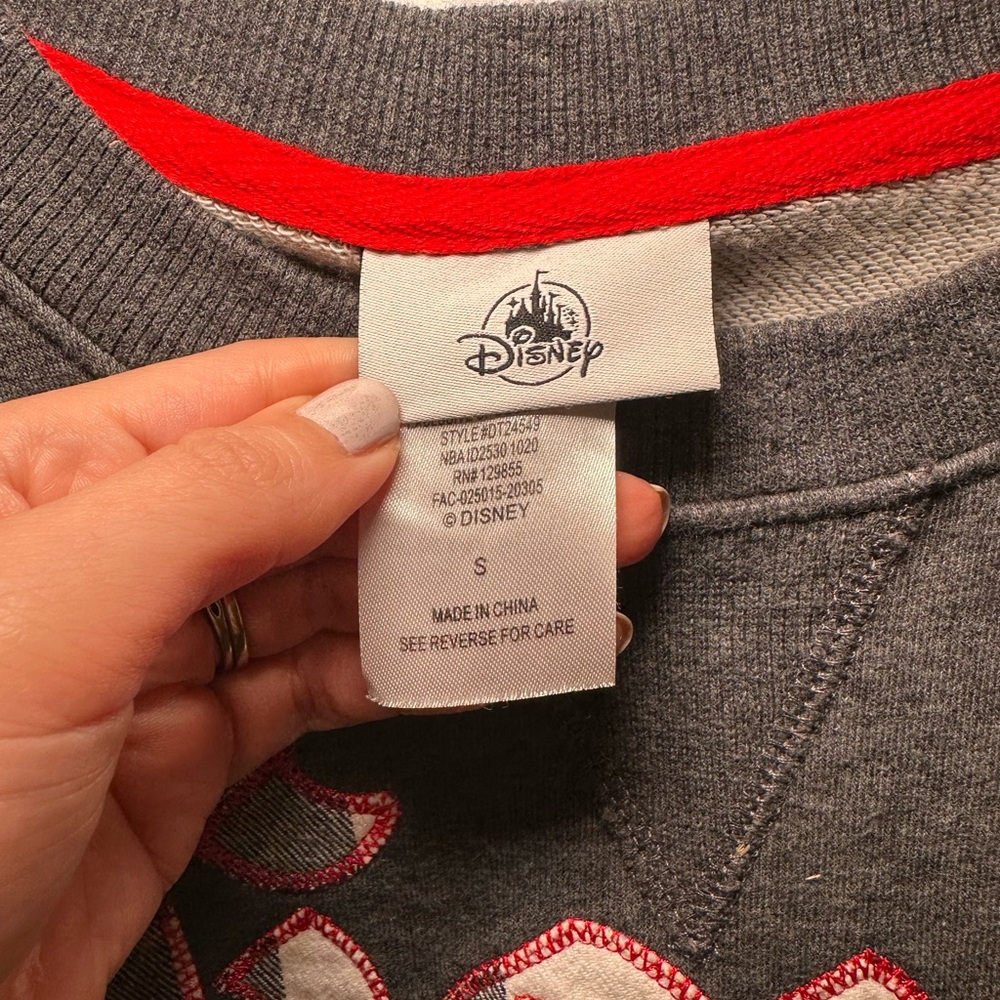 Like New Disneyland Mickey Mouse Buffalo Plaid Unisex Embroidered Sweater - Picture 8 of 13